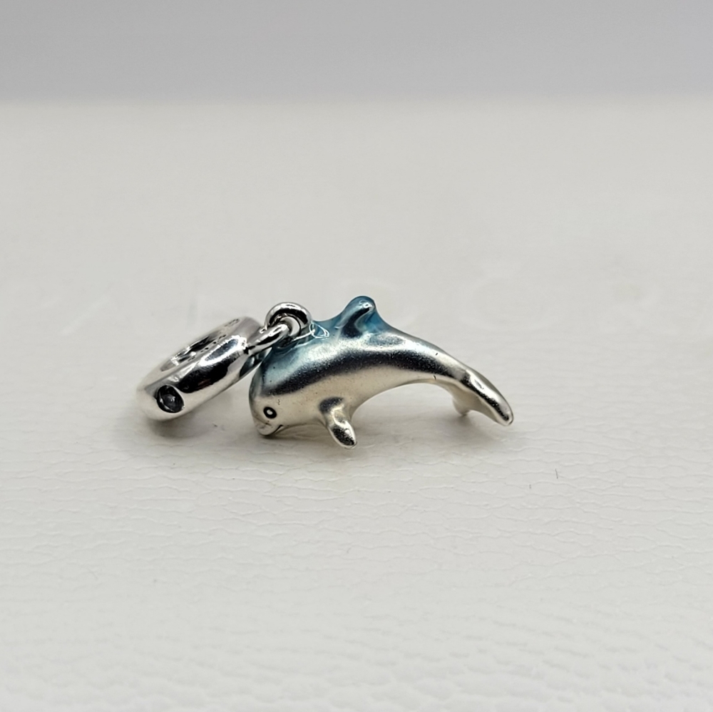 🐬 Authentic Pandora ⭐️RETIRED⭐️ DOLPHIN DANGLE CHARM